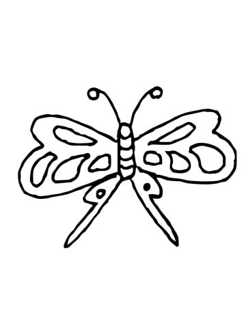 Simple Moth Coloring Page